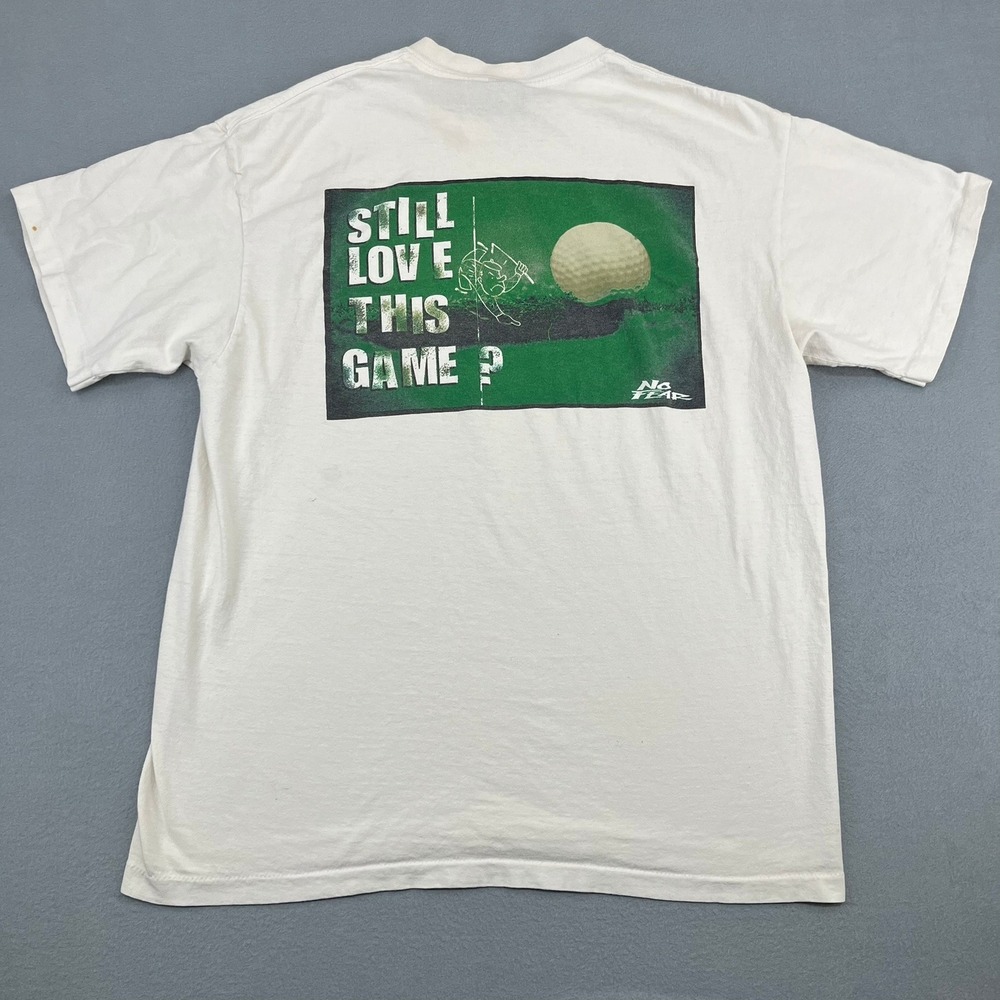Vintage No Fear Golf T-Shirt Mens XL White Still Love This Game Graphic 90s USA